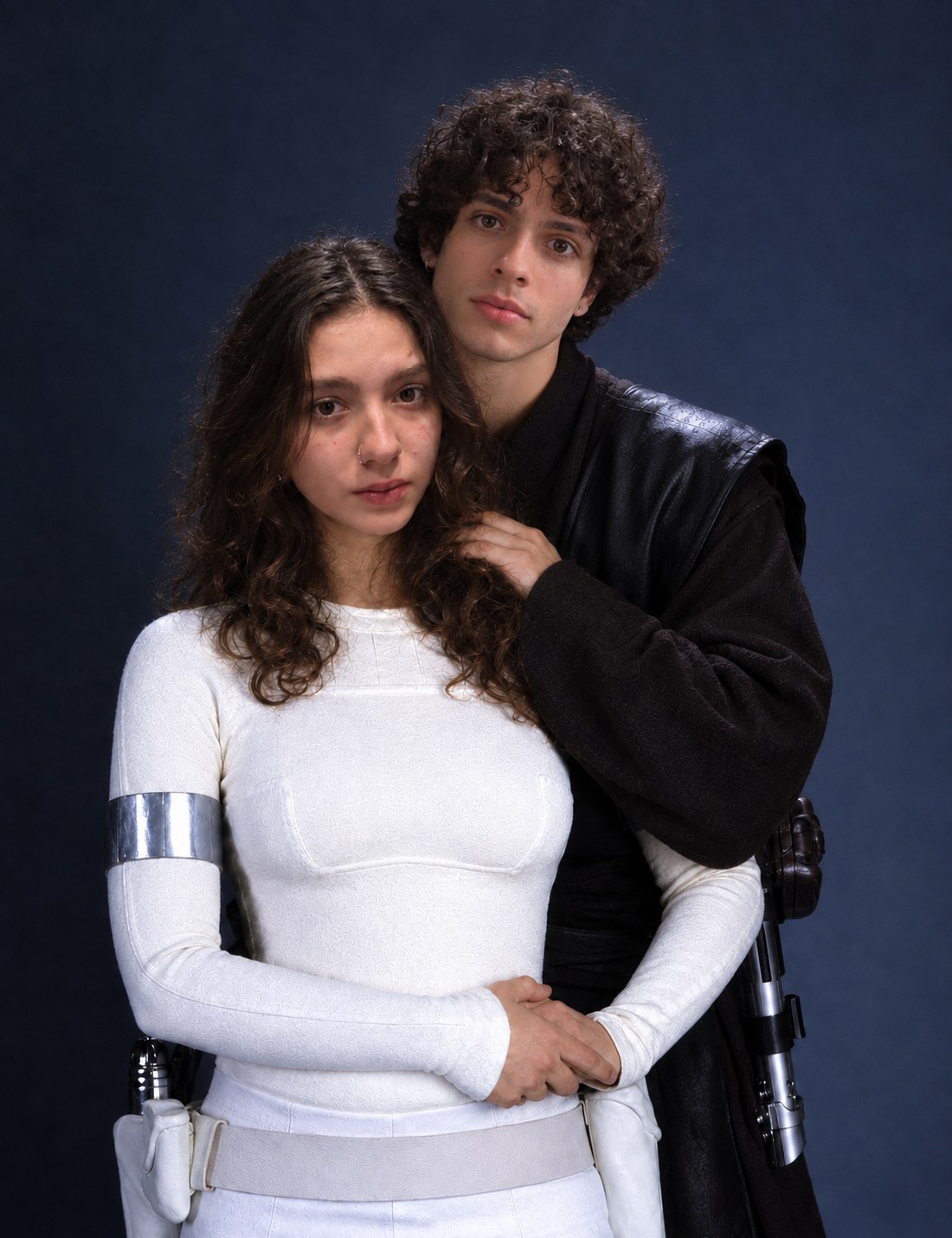 Aurora and Michele dressed as Padmé and Anakin